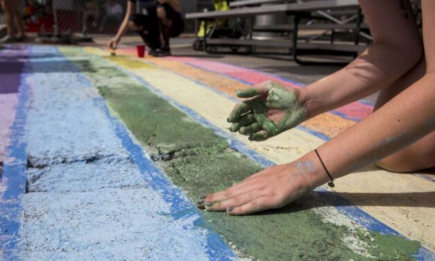 Pride celebration kicks off in San Antonio with a rainbow-colored city crosswalk